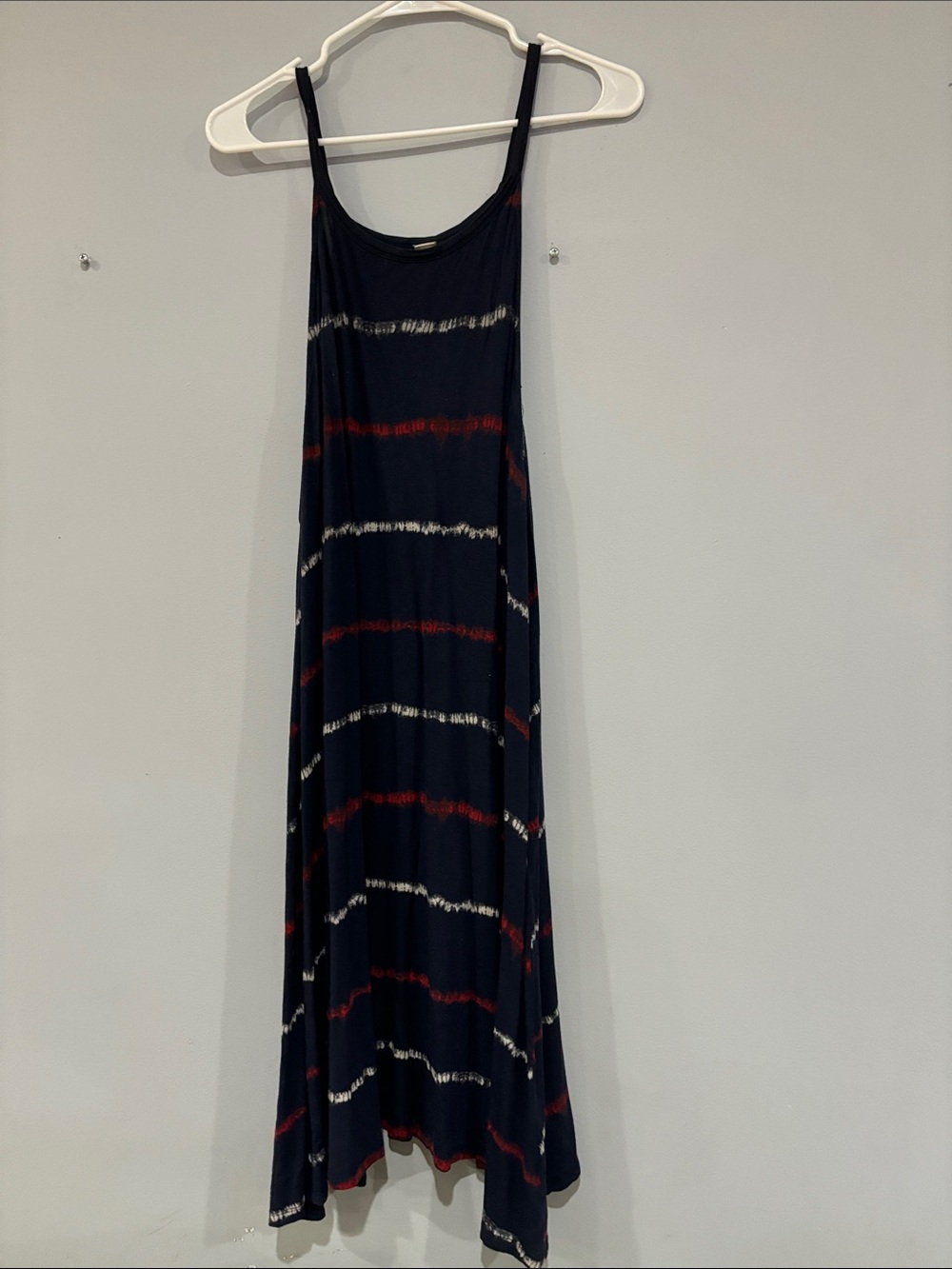 Old Navy Navy Maxi Dress with Red and White Stripes